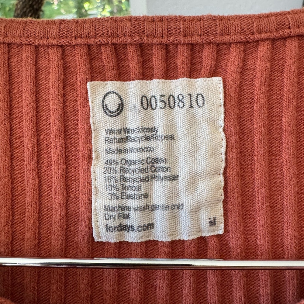 Sleeveless Ribbed Dress - Rust - Picture 5 of 6